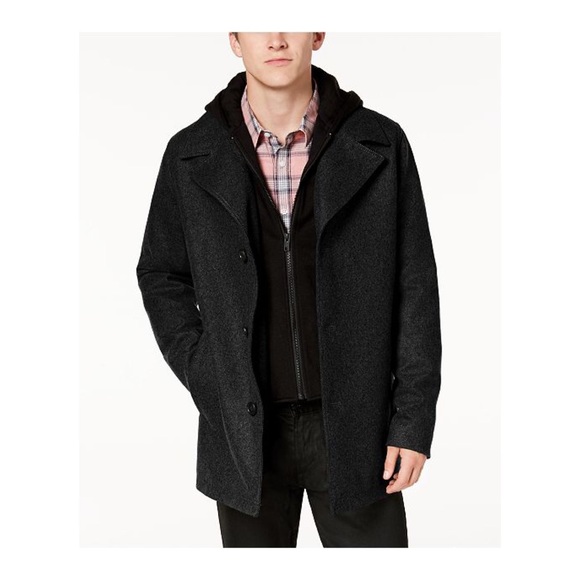 Guess wool coat with removable hood - Picture 1 of 6